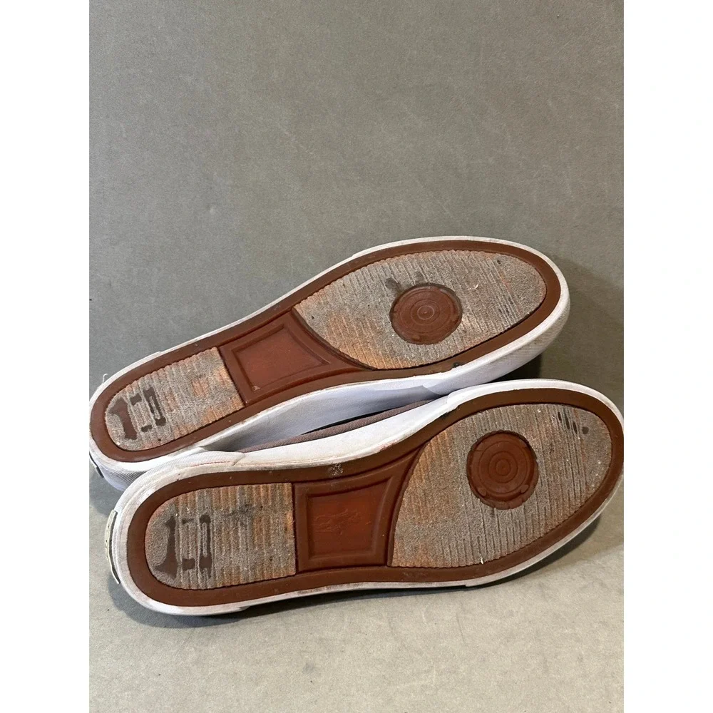 Polo Ralph Lauren Lander Mens Canvas Boat Shoes Brown Navy Blue Size 8.5 D